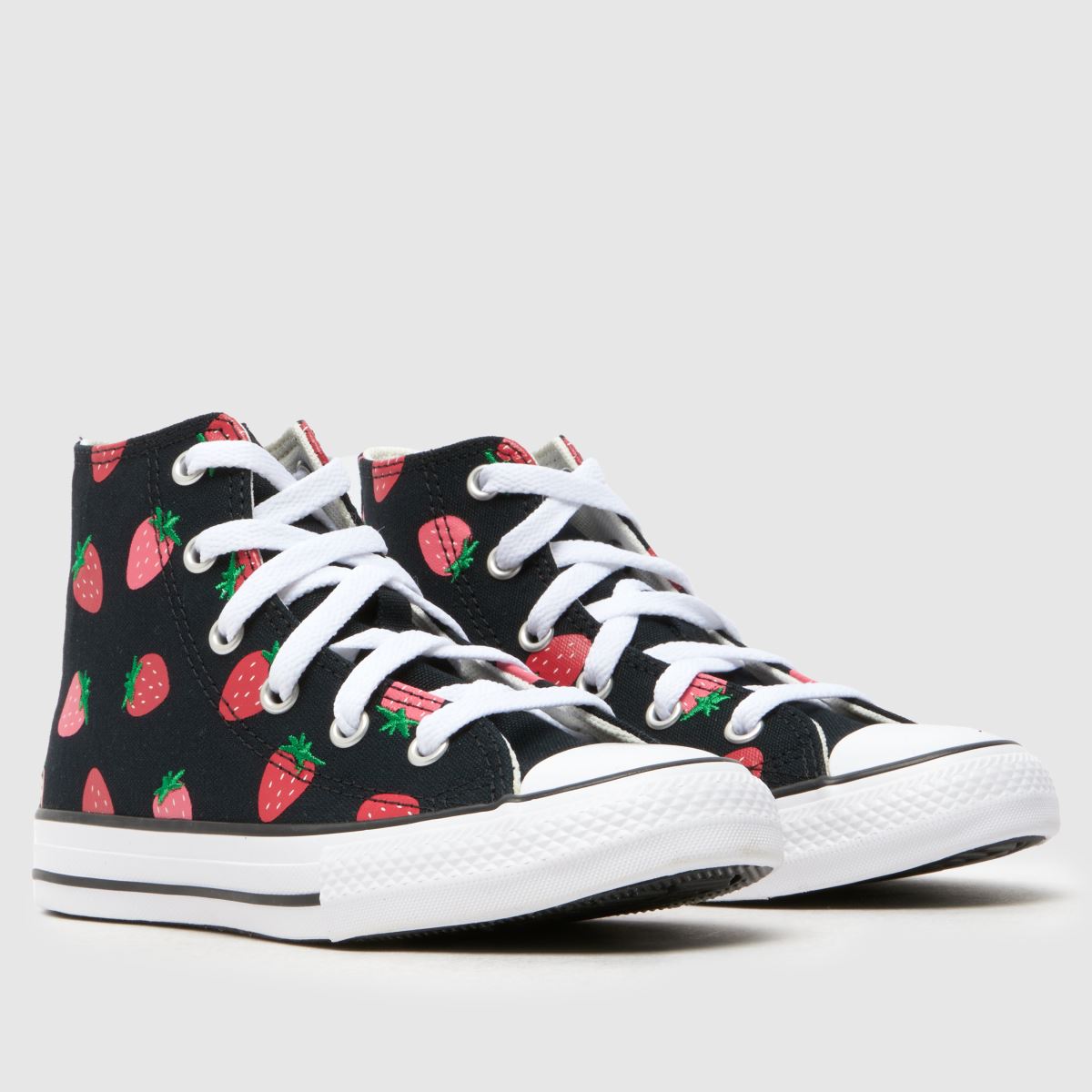 Converse All Star Hi Girls Junior in Black Multi Converse All Star Hi 1