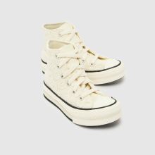 Converse All Star EVA Lift Hi Girls Junior in Stone Converse All Star EVA Lift Hi,3 of 4
