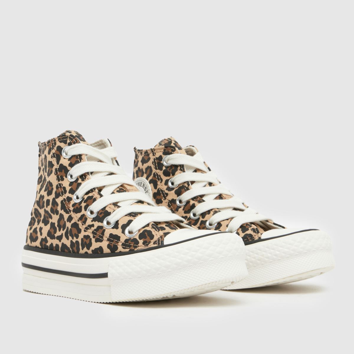 Converse All Star Hi EVA Lift Girls Junior in Brown Multi Converse All Star Hi EVA Lift 1
