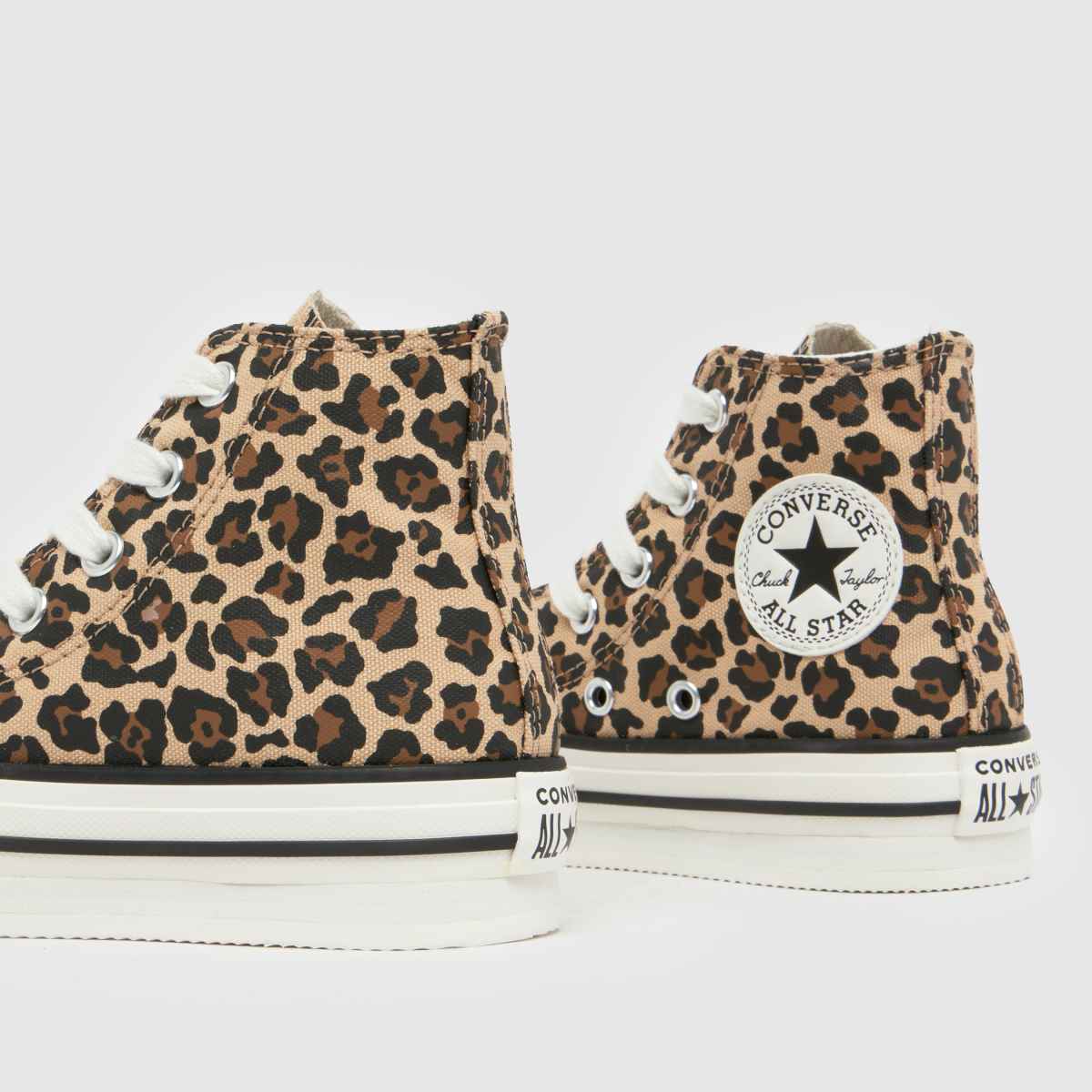 Converse All Star Hi EVA Lift Girls Junior in Brown Multi Converse All Star Hi EVA Lift 7