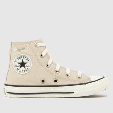 Converse All Star Hi Girls Junior in Natural Converse All Star Hi,1 of 4