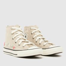Converse All Star Hi Girls Junior in Natural Converse All Star Hi,2 of 4