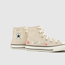 Converse All Star Hi Girls Junior in Natural Converse All Star Hi,3 of 4