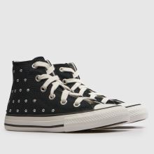 Converse All Star Hi Girls Youth in Black Multi Converse All Star Hi,2 of 4