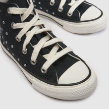 Converse All Star Hi Girls Youth in Black Multi Converse All Star Hi,3 of 4
