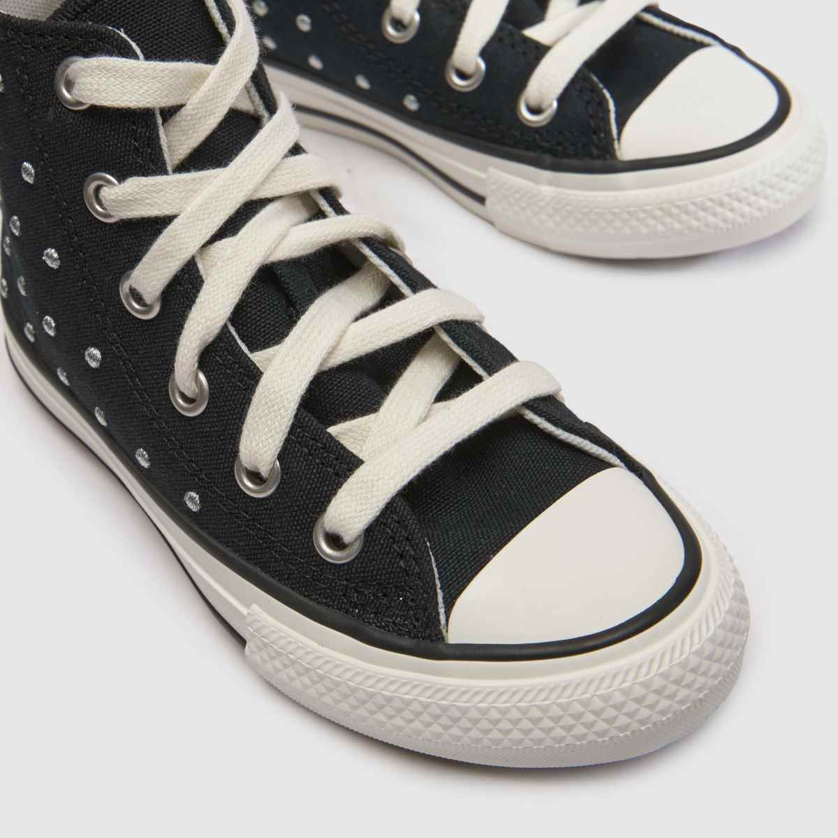 Converse All Star Hi Girls Youth in Black Multi Converse All Star Hi 4