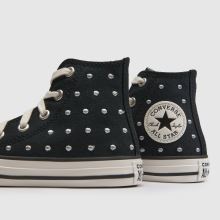 Converse All Star Hi Girls Youth in Black Multi Converse All Star Hi,4 of 4