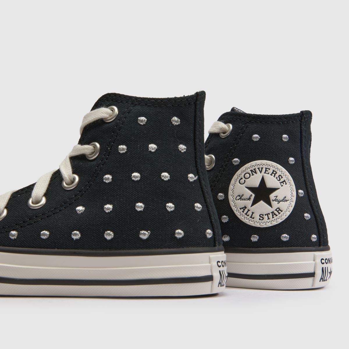Converse All Star Hi Girls Youth in Black Multi Converse All Star Hi 7
