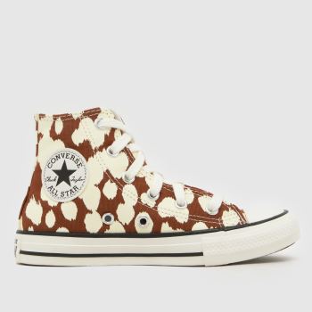 Converse Brown & White All Star Hi Deer Girls Junior