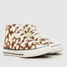 Converse All Star Hi Deer Girls Junior in Brown & White Converse All Star Hi Deer,2 of 4