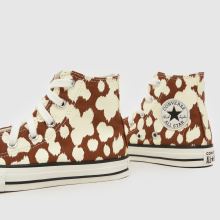 Converse All Star Hi Deer Girls Junior in Brown & White Converse All Star Hi Deer,4 of 4