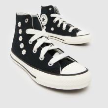 Converse All Star Hi Beaded Girls Junior in Black Converse All Star Hi Beaded,3 of 4