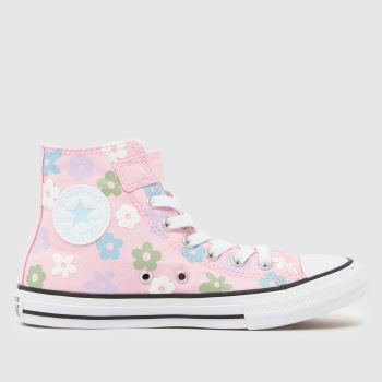 Converse Pink Multi All Star Hi 1V Girls Junior