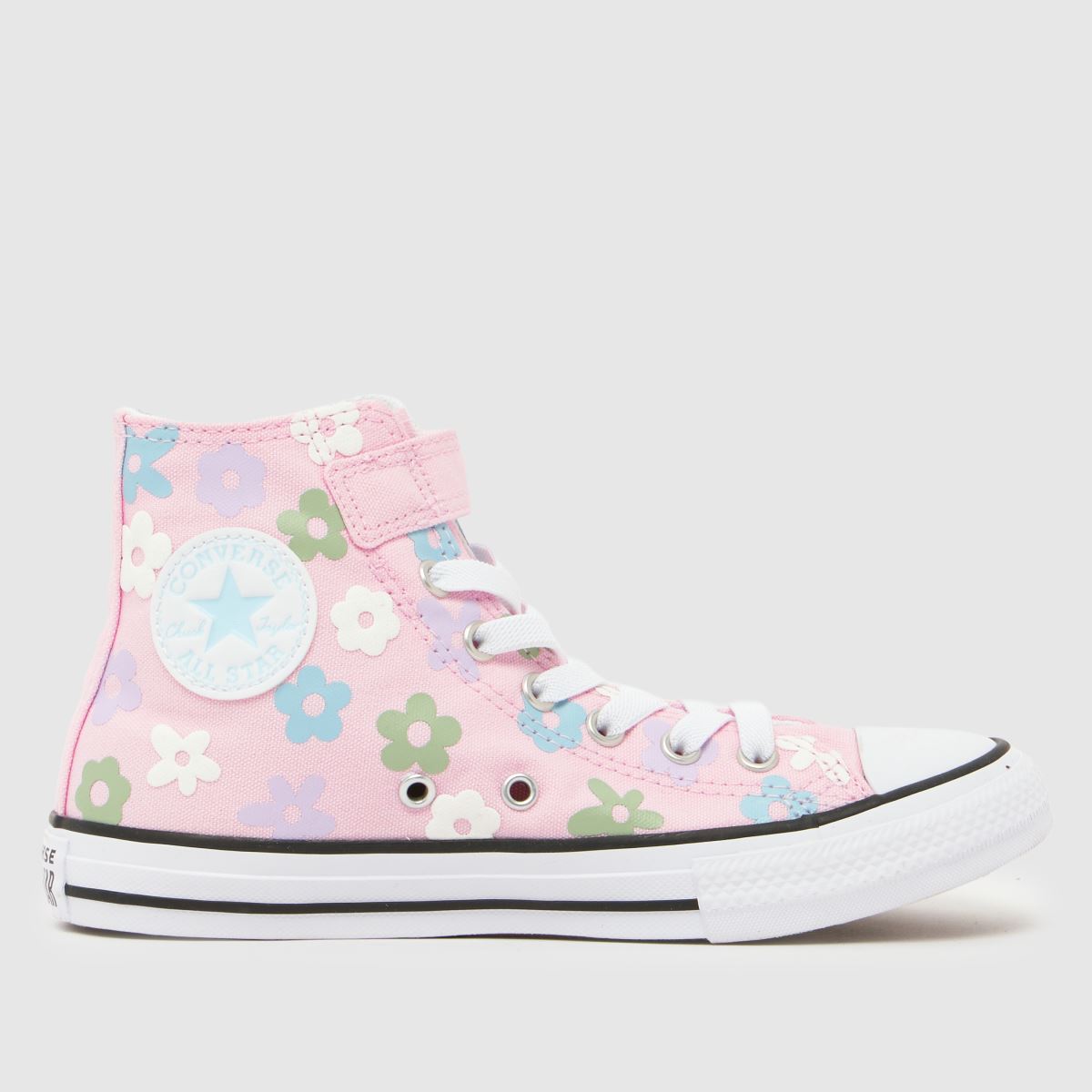 Converse Pink Multi All Star Hi 1V Girls Junior Trainers