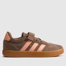 adidas VL Court Girls Junior in Brown Multi adidas VL Court,1 of 4