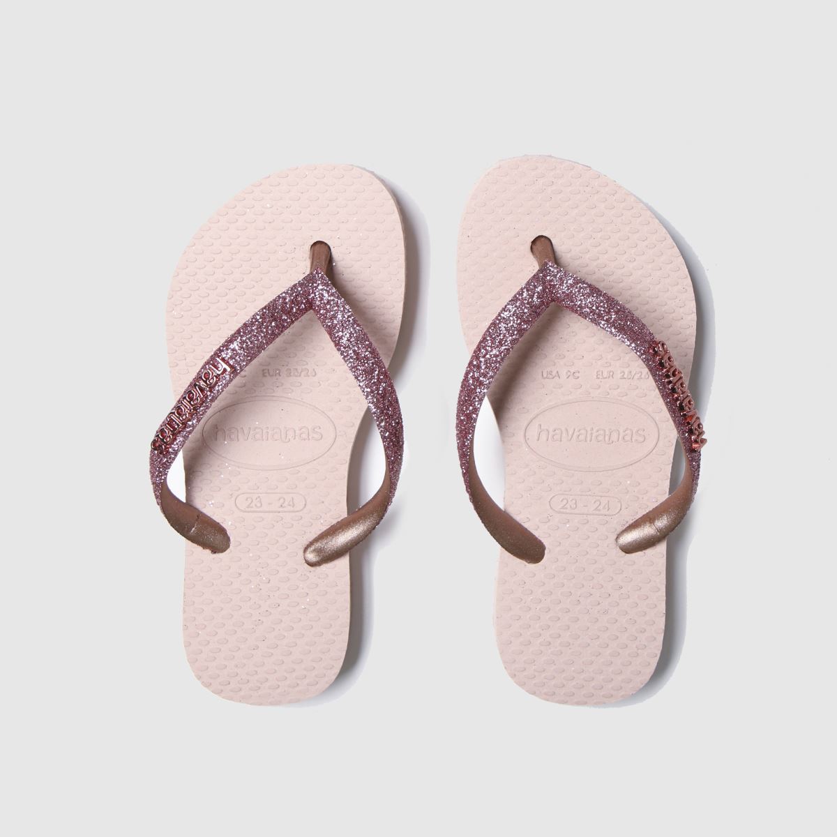 Havaianas Pink Slim Shiny Trainers Junior - ShoeFreak