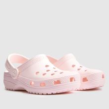 Crocs Classic Hearts Cut Out Clog Girls Junior in Pale Pink Crocs Classic Hearts Cut Out Clog,2 of 4