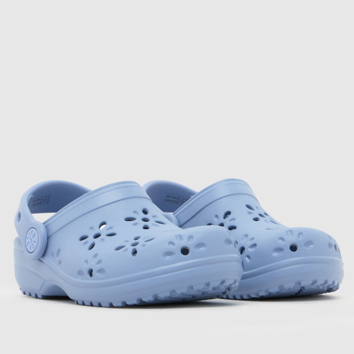 Kinder Crocs Blau Classic Floral Cut Out Clog Sneaker Crocs Classic Floral Cut Out Clog 1