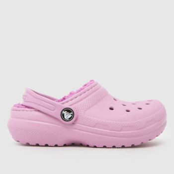 Crocs Pink Classic Lined Clog Girls Junior