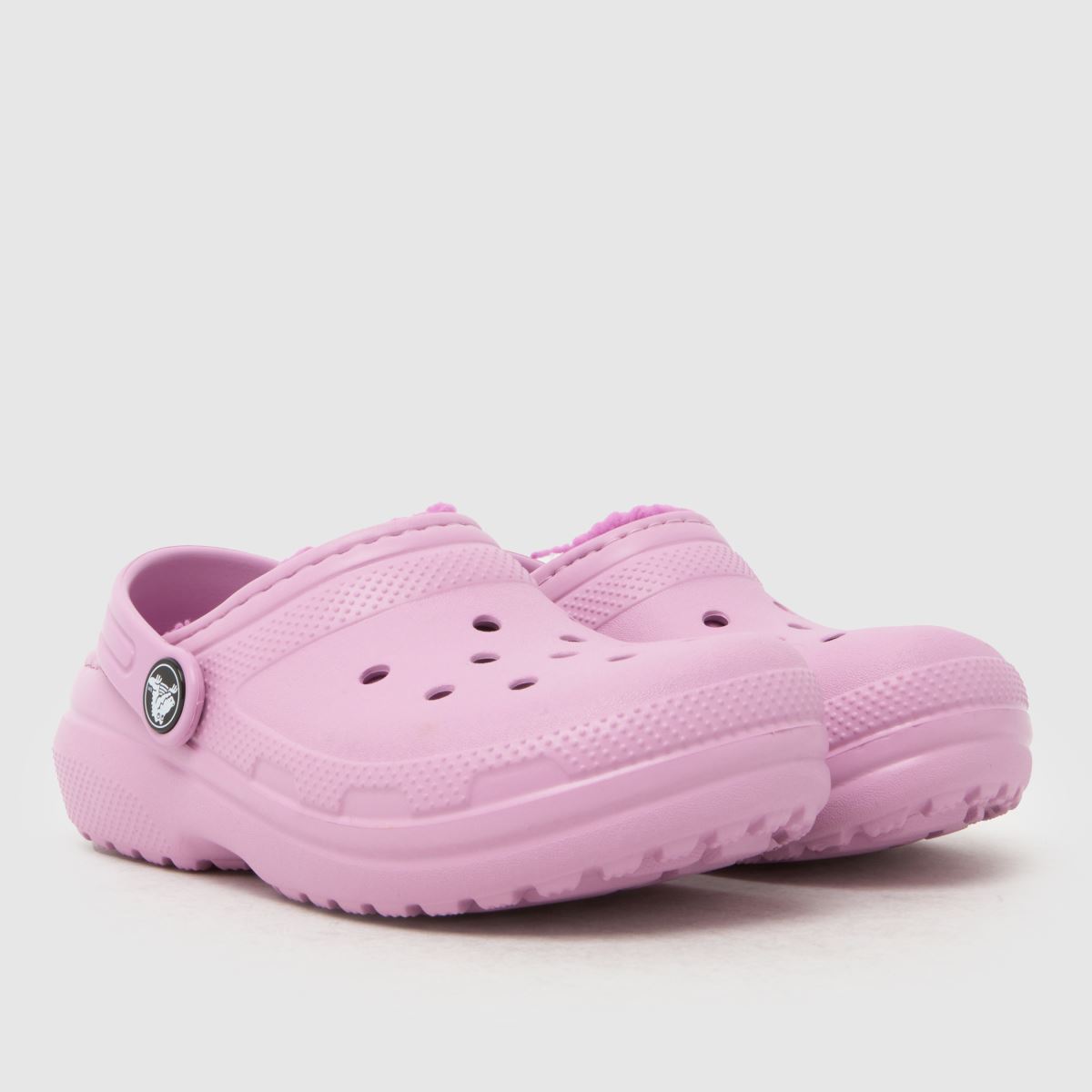 Crocs Classic Lined Clog Girls Junior in Pink Crocs Classic Lined Clog 1