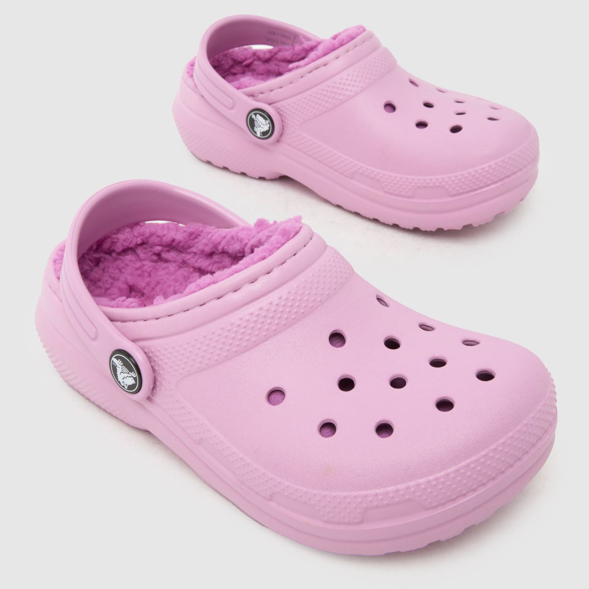 Crocs Classic Lined Clog Girls Junior in Pink Crocs Classic Lined Clog 7