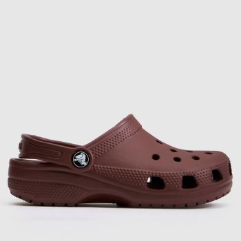 Crocs Burgundy Classic Clog Girls Junior