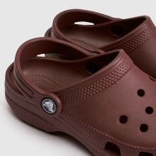 Crocs Classic Clog Girls Junior in Burgundy Crocs Classic Clog,3 of 4