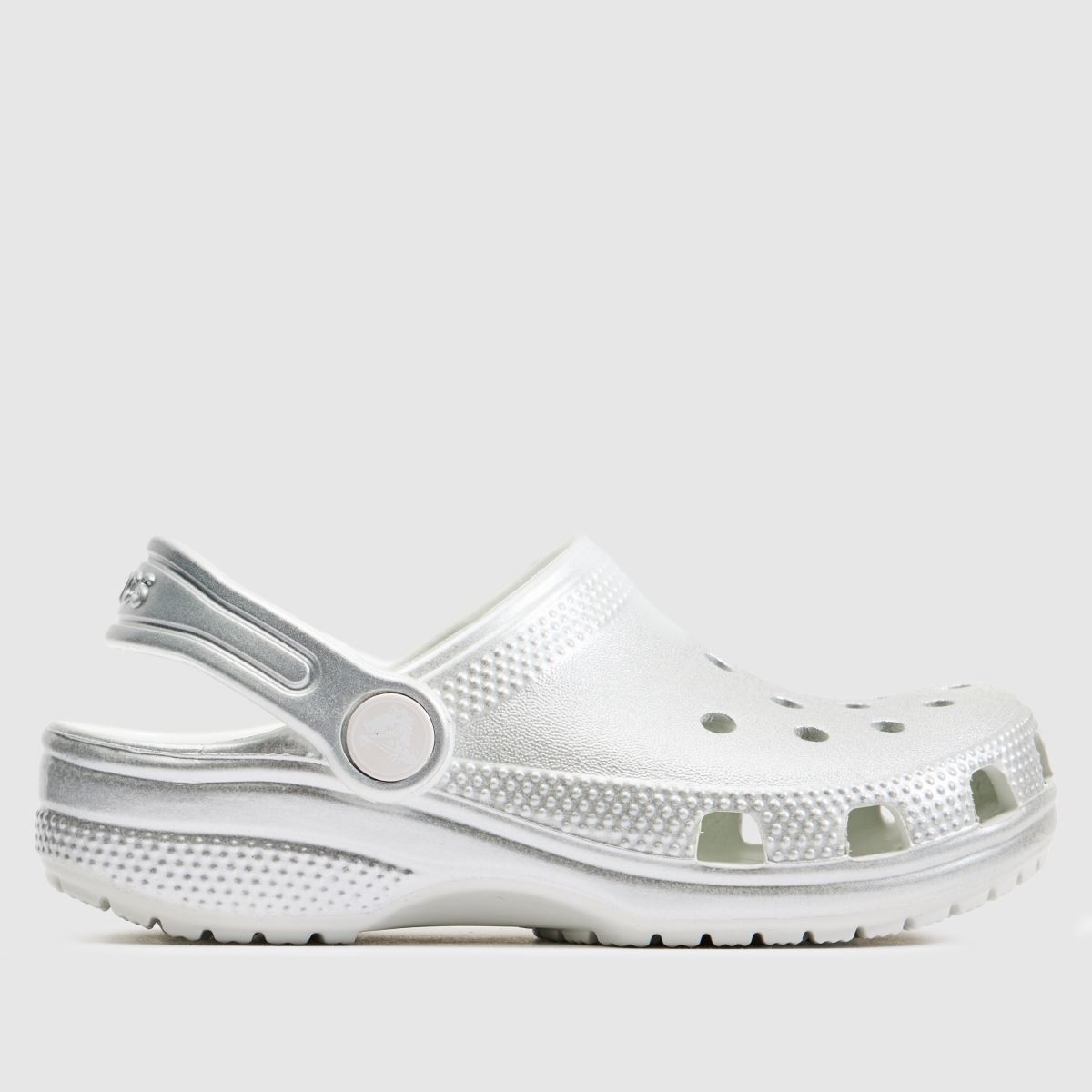 Crocs Classic Clog Girls Junior in Silver Crocs Classic Clog