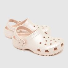 Crocs Classic Pearl Clog Girls Junior in Pale Pink Crocs Classic Pearl Clog,3 of 4