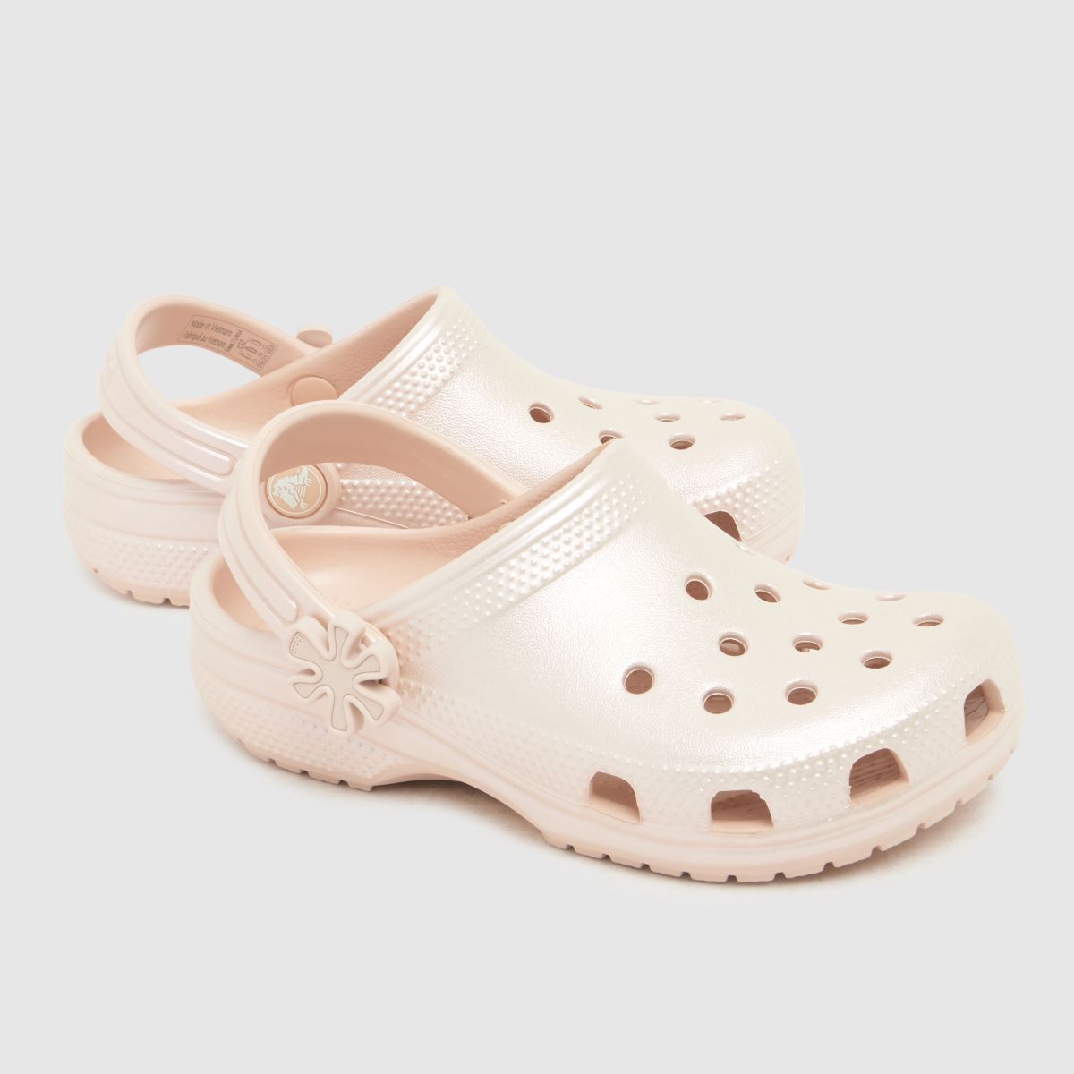 Crocs Classic Pearl Clog Girls Junior in Pale Pink Crocs Classic Pearl Clog 4