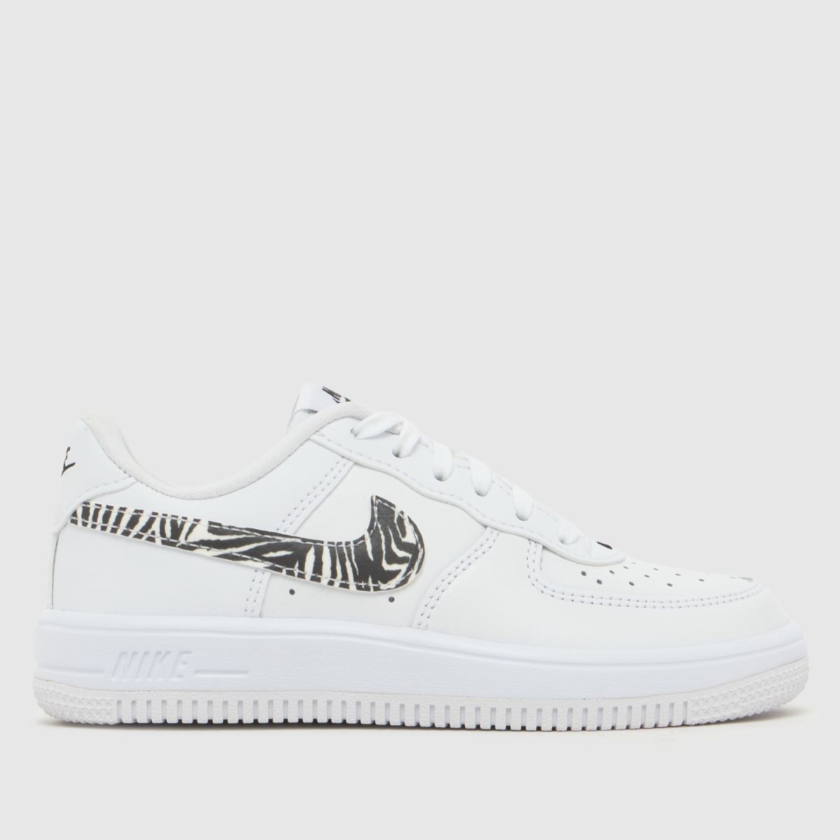 Nike White Multi Air Force 1 Girls Junior Trainers