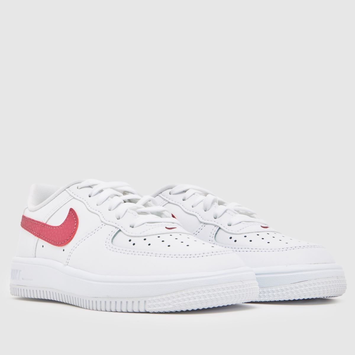 Nike Air Force 1 Girls Junior in White & Burgundy Nike Air Force 1 1