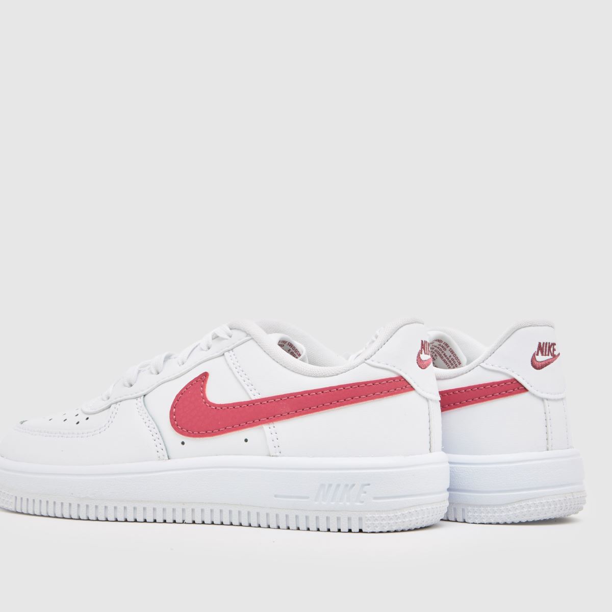 Nike Air Force 1 Girls Junior in White & Burgundy Nike Air Force 1 7
