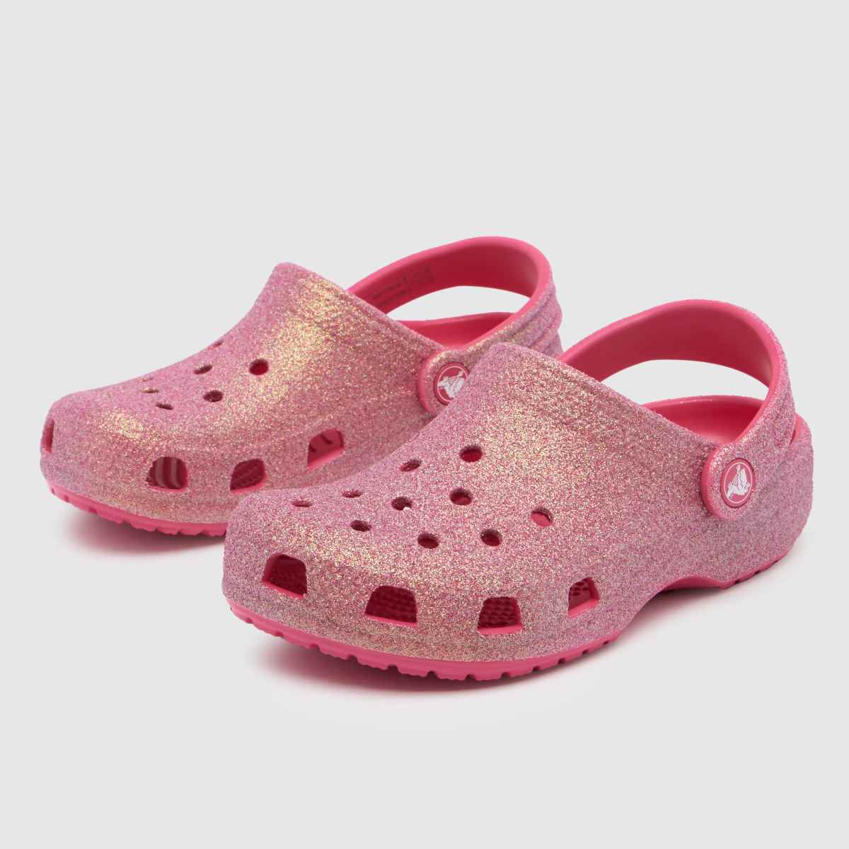 Crocs Classic Glitter Clog Girls Junior in Pink Crocs Classic Glitter Clog 4
