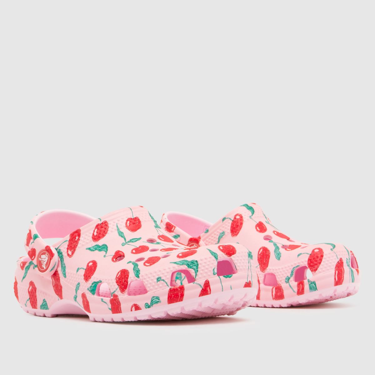Crocs Classic Cherry Clog Girls Junior in Pink Multi Crocs Classic Cherry Clog 1