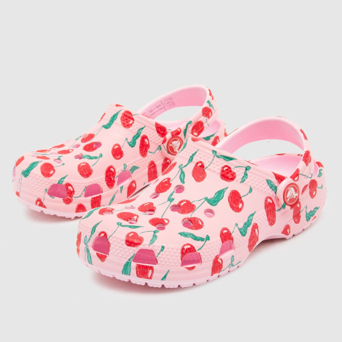 Crocs Classic Cherry Clog Girls Junior in Pink Multi Crocs Classic Cherry Clog 4