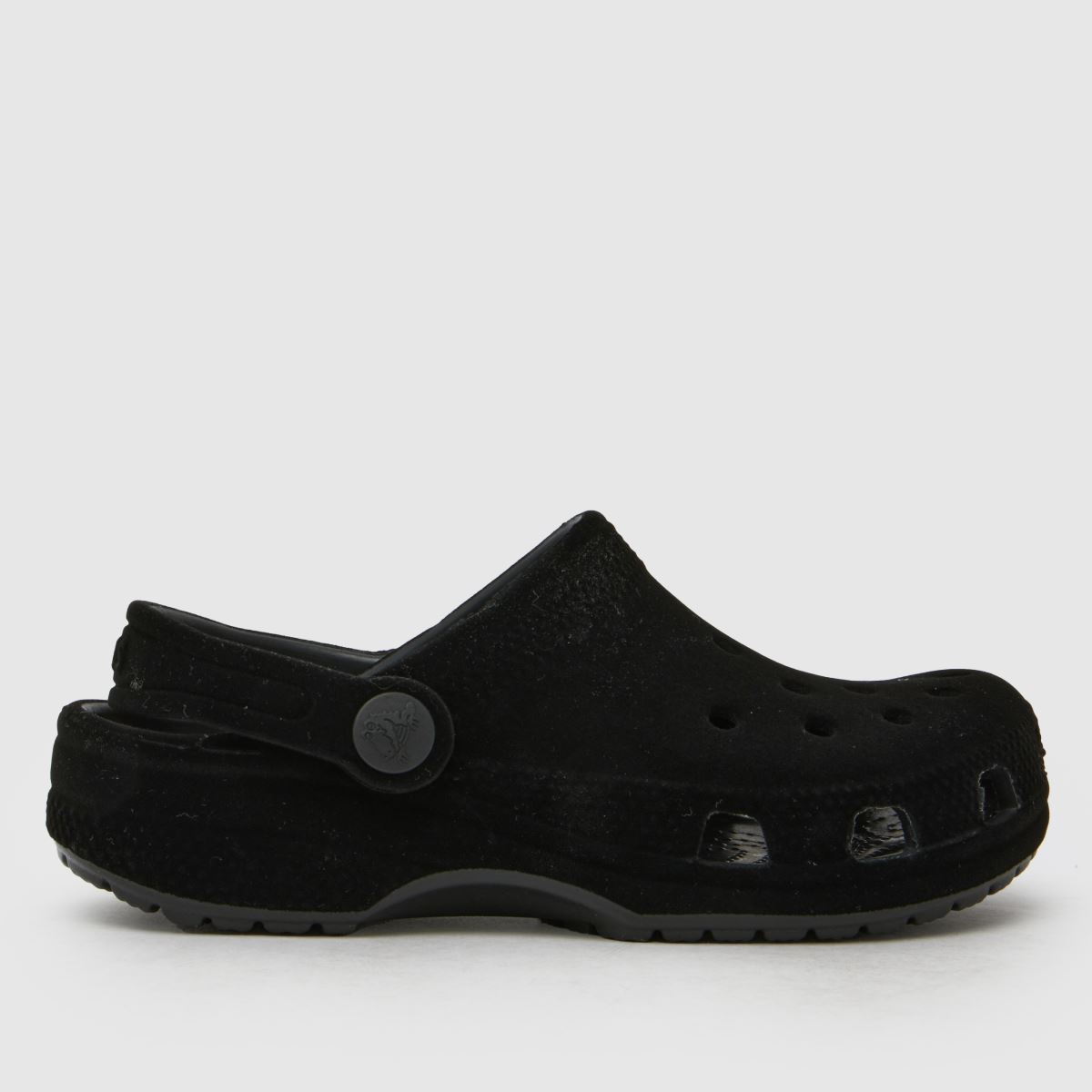 Crocs Black Classic Velvet Clog Girls Junior Sandals