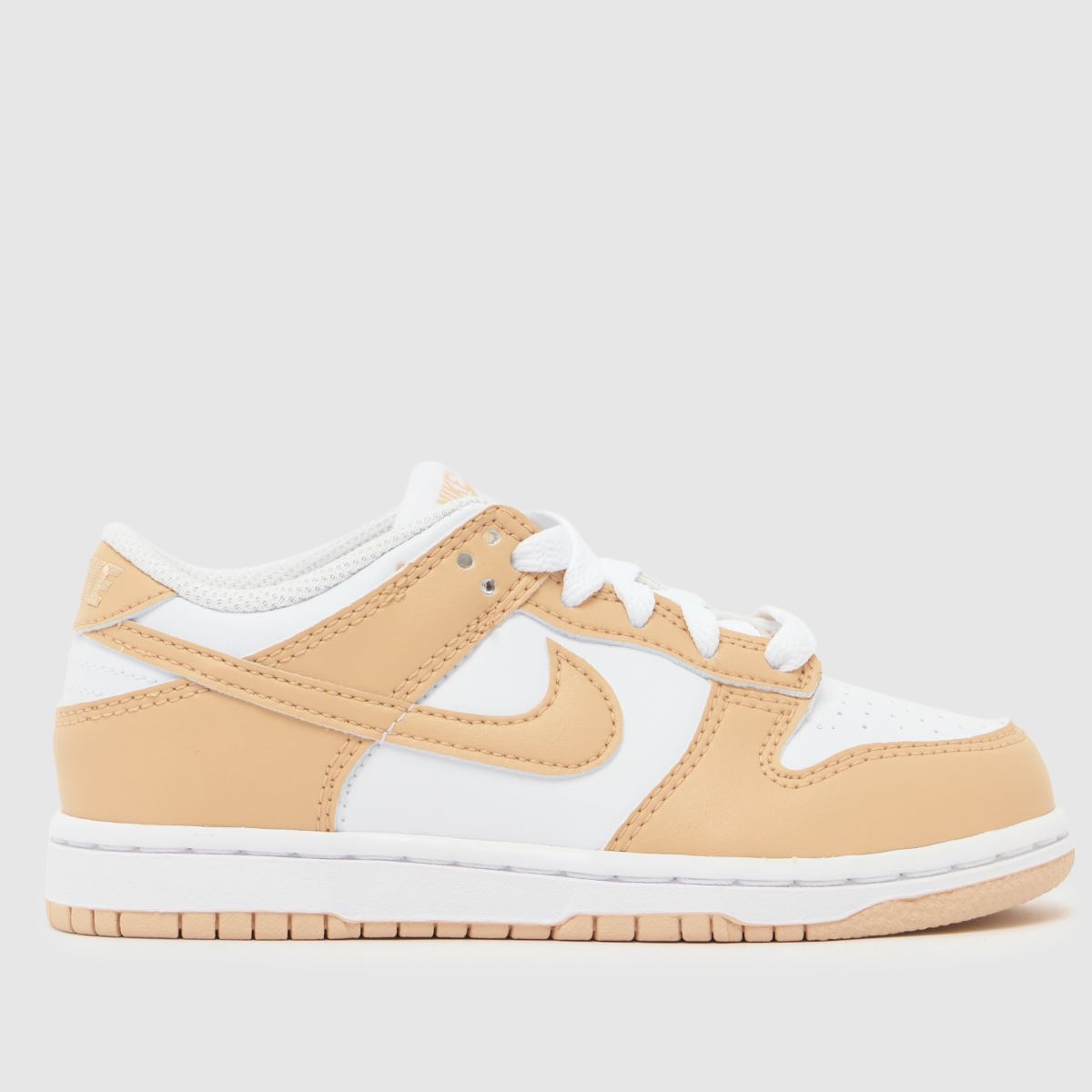 Nike White & Beige Dunk Low Girls Junior Trainers