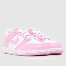 Nike Dunk Low Girls Junior in White & Pink Nike Dunk Low,2 of 4
