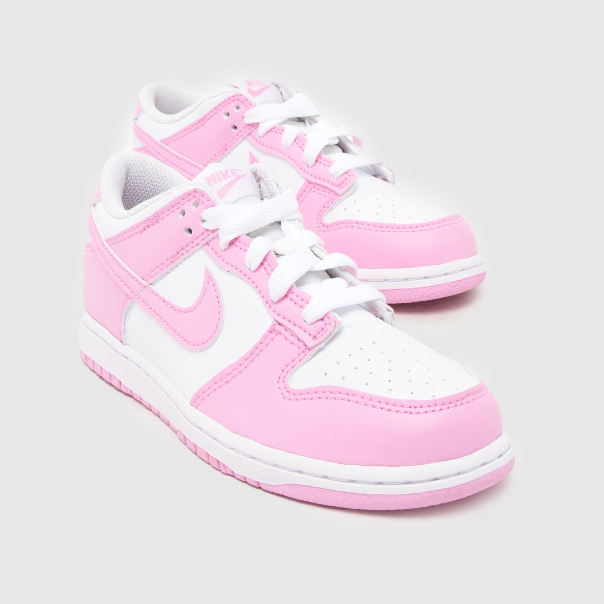 Nike Dunk Low Girls Junior in White & Pink Nike Dunk Low 4
