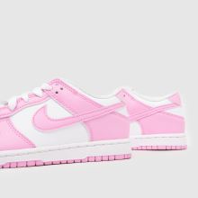 Nike Dunk Low Girls Junior in White & Pink Nike Dunk Low,4 of 4