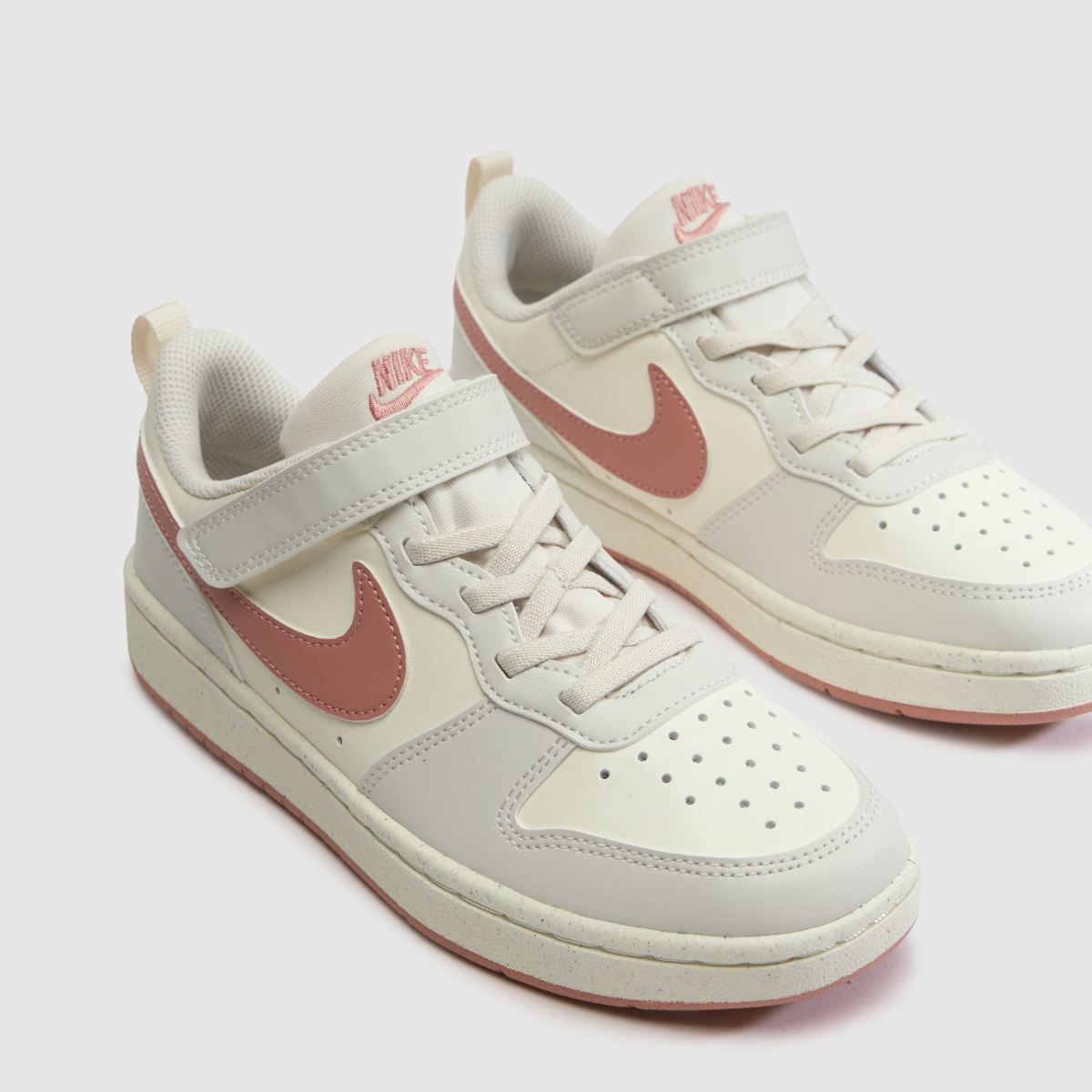 Nike Court Borough Low Girls Junior in White & Pink Nike Court Borough Low 4