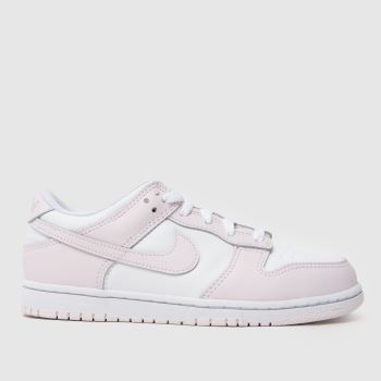 Nike White & Purple Dunk Low Girls Junior