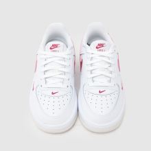 Nike Force 1 Low Girls Junior in White & Burgundy Nike Force 1 Low,3 of 4