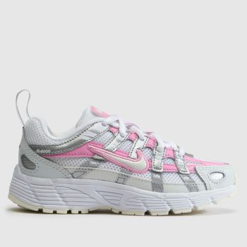 Nike White & Pink P-6000 Girls Junior
