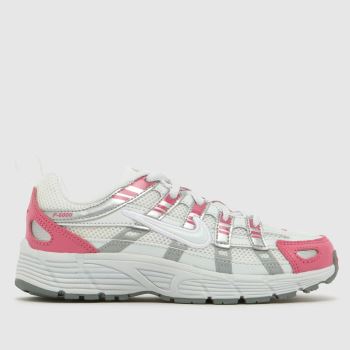 Nike White & Pink P-6000 Girls Junior