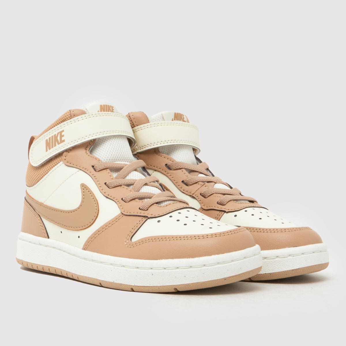 Nike Court Borough Mid 2 Girls Junior in Beige Multi Nike Court Borough Mid 2 1