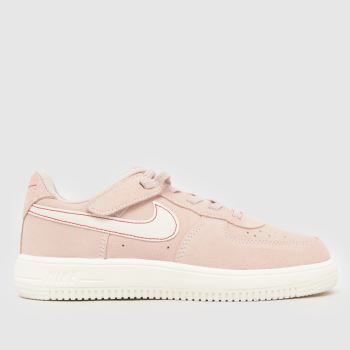 Nike Pale Pink Force 1 Low EasyOn LV8 Girls Junior