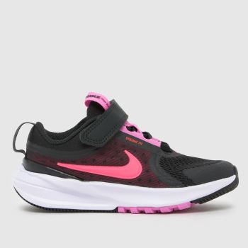 Nike Black & pink Star Runner 5 Girls Junior