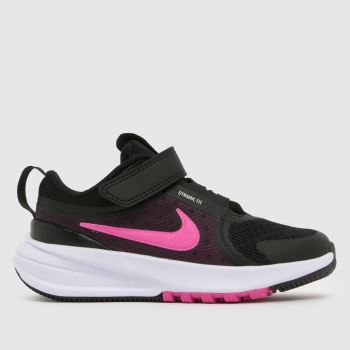 Nike Black Multi Star Runner 5 Girls Junior